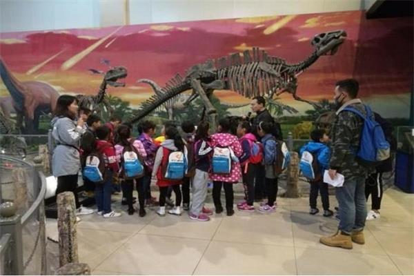 學生在上認識恐龍科普課 學生在上認識恐龍科普課