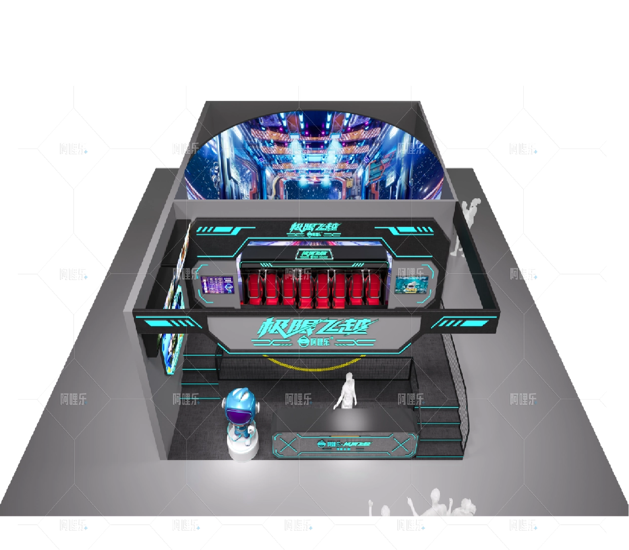 阿哩樂(lè)極限飛越——旋轉(zhuǎn)式懸空飛行影院,商超必打卡景區(qū)人氣聚攏